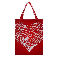 Heart Design Love Red Classic Tote Bag