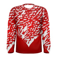 Heart Design Love Red Men s Long Sleeve Tee