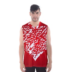 Heart Design Love Red Men s Basketball Tank Top