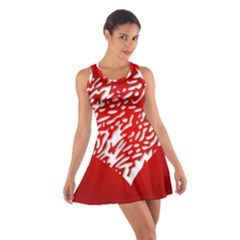 Heart Design Love Red Cotton Racerback Dress