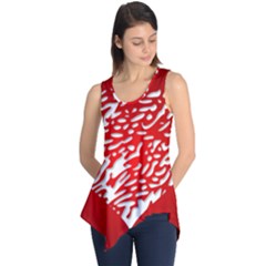 Heart Design Love Red Sleeveless Tunic