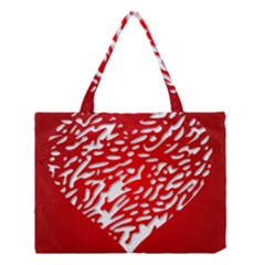 Heart Design Love Red Medium Tote Bag