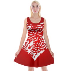 Heart Design Love Red Reversible Velvet Sleeveless Dress