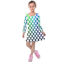 Half Circle Kids  Long Sleeve Velvet Dress