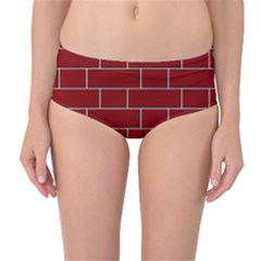 Flemish Bond Mid-waist Bikini Bottoms by Simbadda