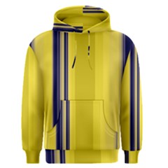 Yellow Blue Background Stripes Men s Pullover Hoodie