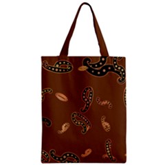 Brown Forms Zipper Classic Tote Bag