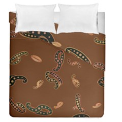 Brown Forms Duvet Cover Double Side (queen Size)