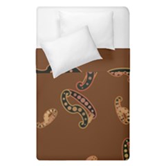 Brown Forms Duvet Cover Double Side (single Size)