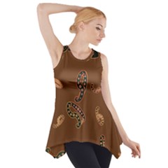 Brown Forms Side Drop Tank Tunic