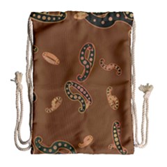 Brown Forms Drawstring Bag (large)