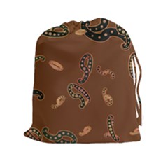 Brown Forms Drawstring Pouches (xxl)