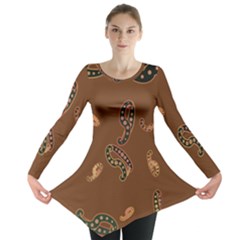 Brown Forms Long Sleeve Tunic 