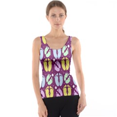 Baby Feet Patterned Backing Paper Pattern Tank Top