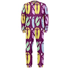 Baby Feet Patterned Backing Paper Pattern Onepiece Jumpsuit (men)  by Simbadda