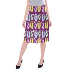 Baby Feet Patterned Backing Paper Pattern Midi Beach Skirt