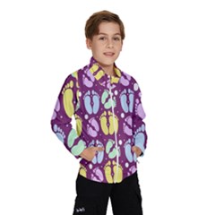 Baby Feet Patterned Backing Paper Pattern Wind Breaker (kids)