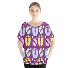 Baby Feet Patterned Backing Paper Pattern Blouse