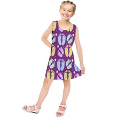 Baby Feet Patterned Backing Paper Pattern Kids  Tunic Dress