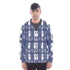 Seahorse And Shell Pattern Hooded Wind Breaker (men)