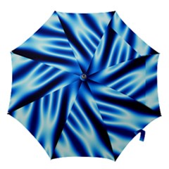 Grunge Blue White Pattern Background Hook Handle Umbrellas (small)