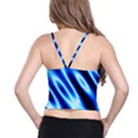 Grunge Blue White Pattern Background Spaghetti Strap Bra Top View2