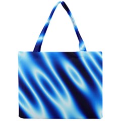 Grunge Blue White Pattern Background Mini Tote Bag