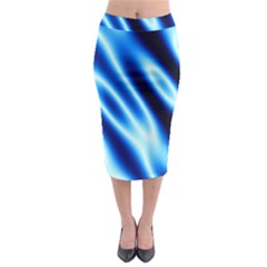 Grunge Blue White Pattern Background Midi Pencil Skirt