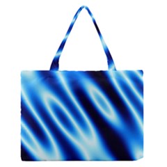 Grunge Blue White Pattern Background Medium Zipper Tote Bag