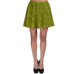 Olive Bubble Wallpaper Background Skater Skirt