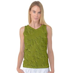 Olive Bubble Wallpaper Background Women s Basketball Tank Top by Simbadda