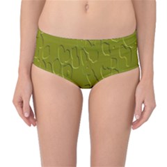 Olive Bubble Wallpaper Background Mid-waist Bikini Bottoms