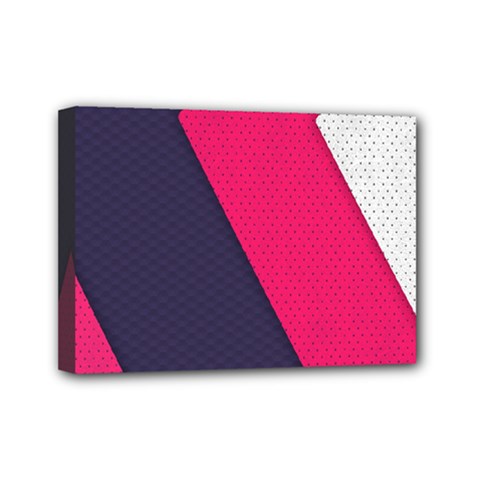 Pink Pattern Mini Canvas 7  X 5 