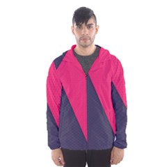 Pink Pattern Hooded Wind Breaker (men)