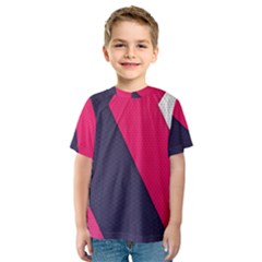 Pink Pattern Kids  Sport Mesh Tee