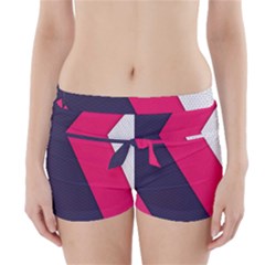 Pink Pattern Boyleg Bikini Wrap Bottoms