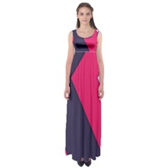 Pink Pattern Empire Waist Maxi Dress