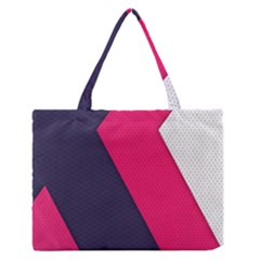 Pink Pattern Medium Zipper Tote Bag