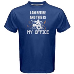 Blue I Am Retire And This Is My Office  Men s Cotton Tee by FunnySaying