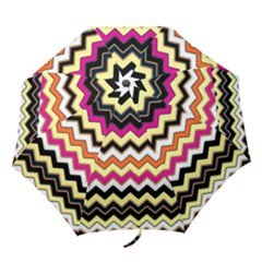 Colorful Chevron Pattern Stripes Pattern Folding Umbrellas by Simbadda