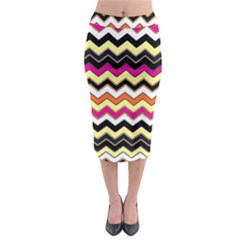 Colorful Chevron Pattern Stripes Pattern Midi Pencil Skirt