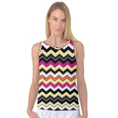 Colorful Chevron Pattern Stripes Pattern Women s Basketball Tank Top