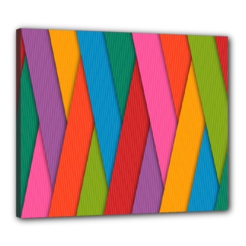 Colorful Lines Pattern Canvas 24  X 20 