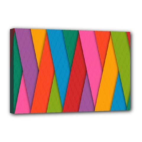 Colorful Lines Pattern Canvas 18  X 12 