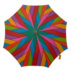 Colorful Lines Pattern Hook Handle Umbrellas (large)