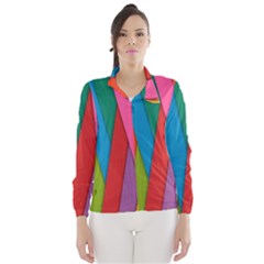 Colorful Lines Pattern Wind Breaker (women)