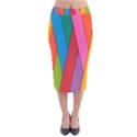 Colorful Lines Pattern Velvet Midi Pencil Skirt View1