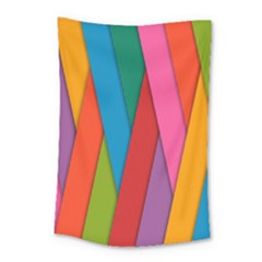 Colorful Lines Pattern Small Tapestry