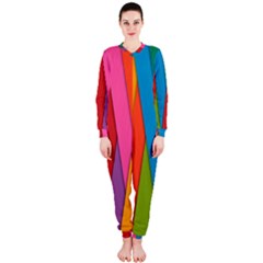 Colorful Lines Pattern Onepiece Jumpsuit (ladies) 