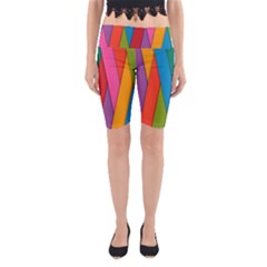 Colorful Lines Pattern Yoga Cropped Leggings